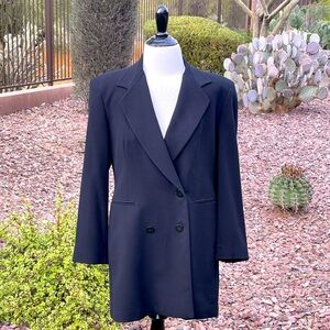 DONNA KARAN SIGNATURE DOUBLE BREASTED BLAZER